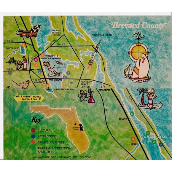 Explore Florida’s Space Coast Brochure 1970, Cocoa Beach, NASA, Disney, Jeannie - Picture 6 of 6